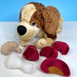 SUPER RARE VINTAGE Animal‎ Fair Basset Hound Dog Removable Internal Organs Plush